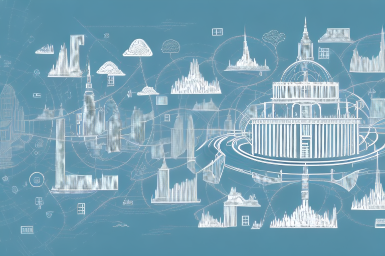 A digital landscape representing the internet