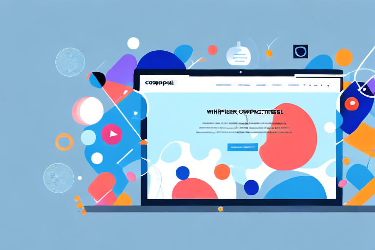 A computer screen displaying a simple and vibrant homepage design