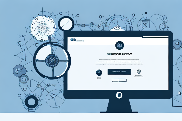 A computer monitor displaying a simplified