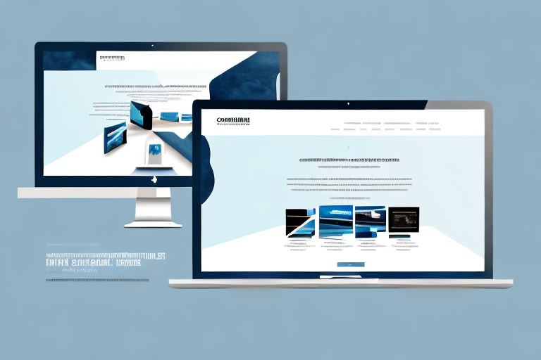 A computer screen displaying a sleek and professional website layout