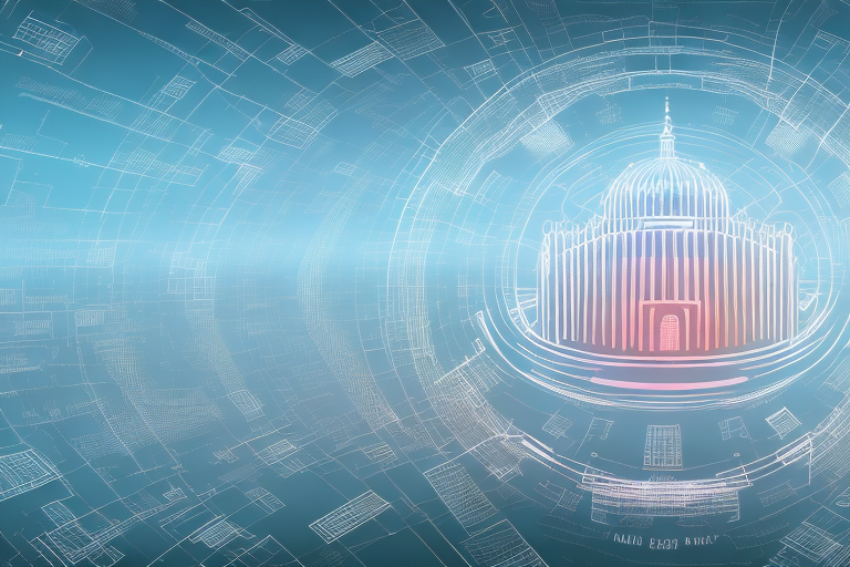 A digital landscape representing the internet