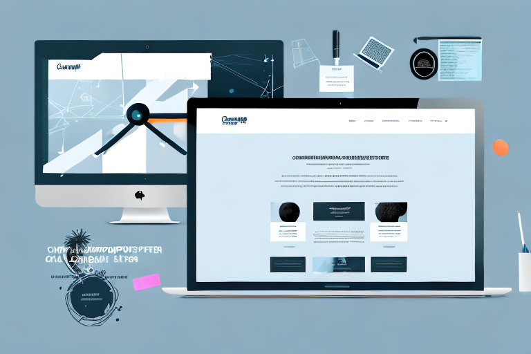 A computer screen displaying a sleek and professional website layout