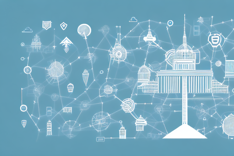 A digital landscape representing the internet