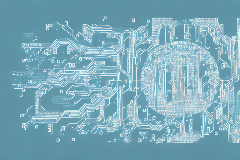 A digital landscape representing the sulzbachtal area with various symbolic elements like computer mouse