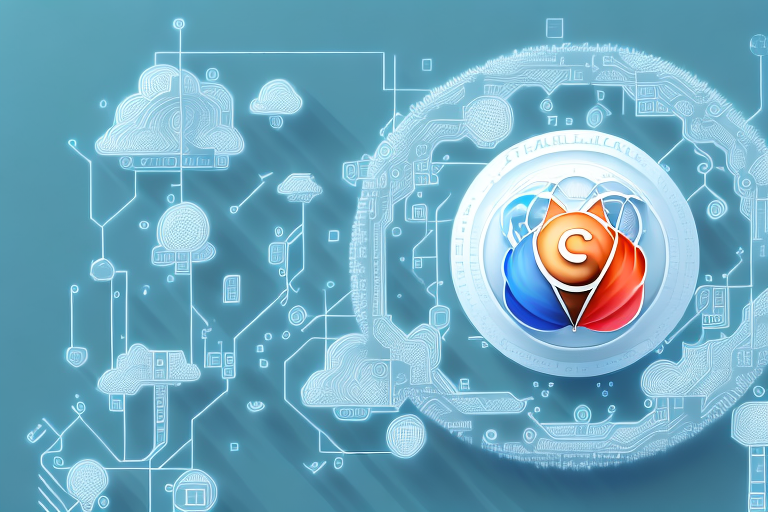 A picturesque thalfang landscape with various digital elements like browsers