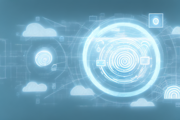 A picturesque tecklenburg landscape with various digital symbols (like a mouse cursor