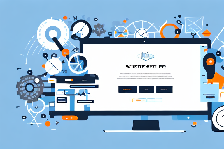 A computer screen displaying a variety of website design tools and templates