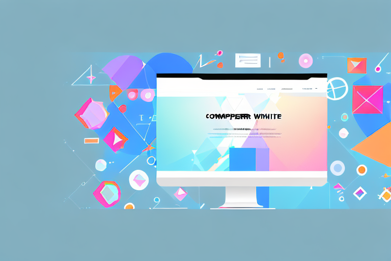 A computer screen displaying a colorful and creative website layout