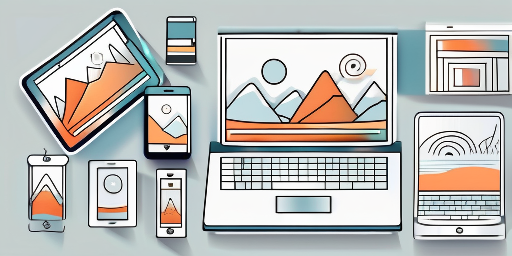 Various digital devices like a laptop