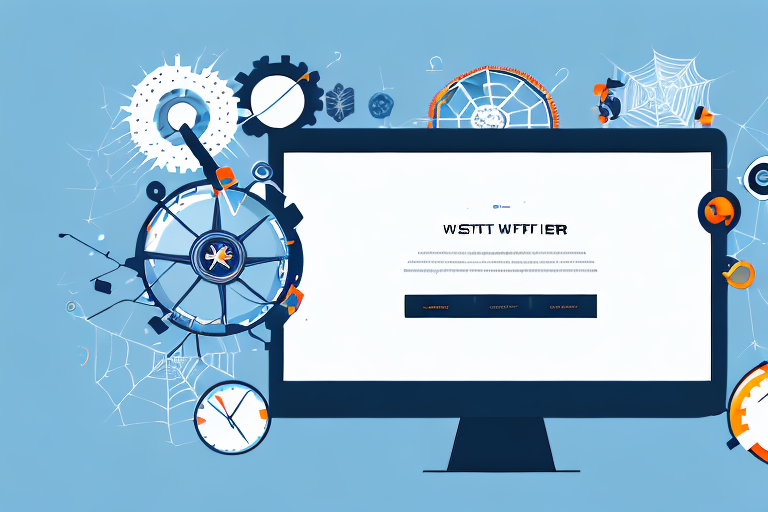 A computer screen displaying a web design interface with various tools and elements