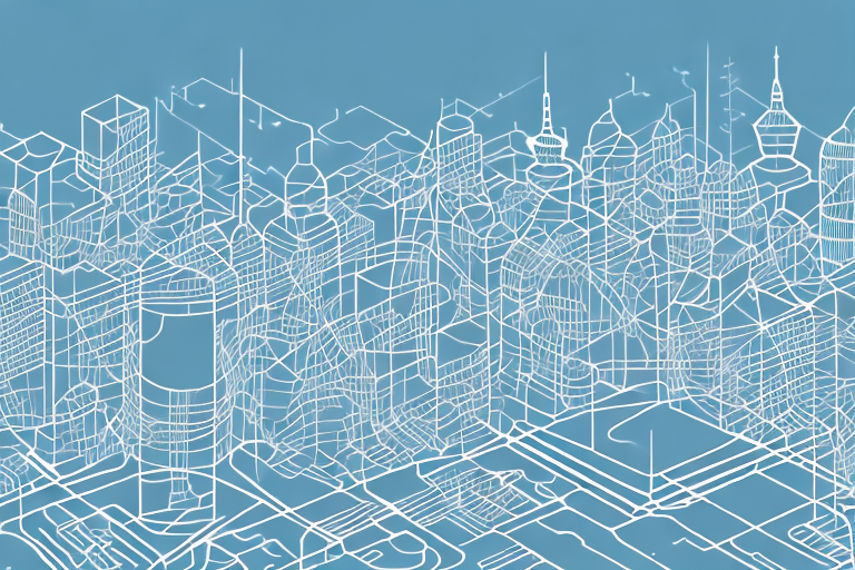 A digital cityscape representing the town of sulzbach/saar