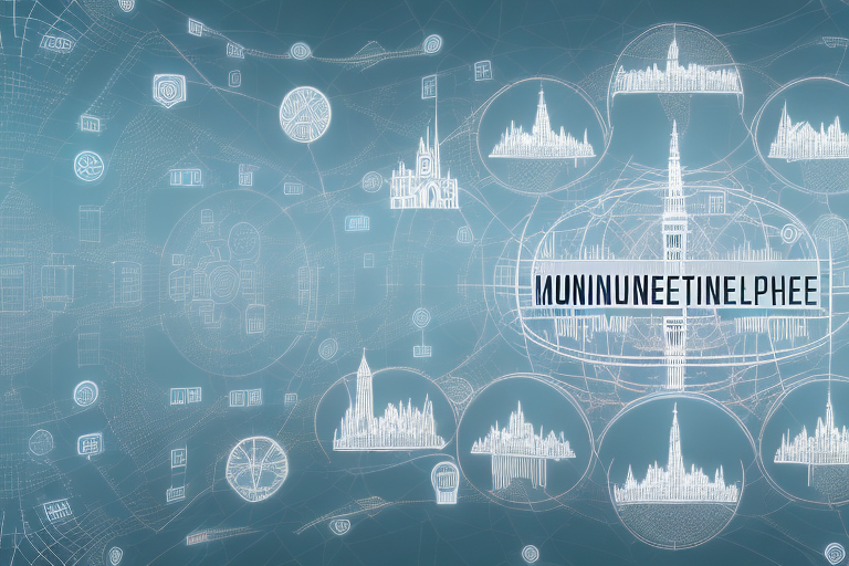 A digital landscape representing the internet