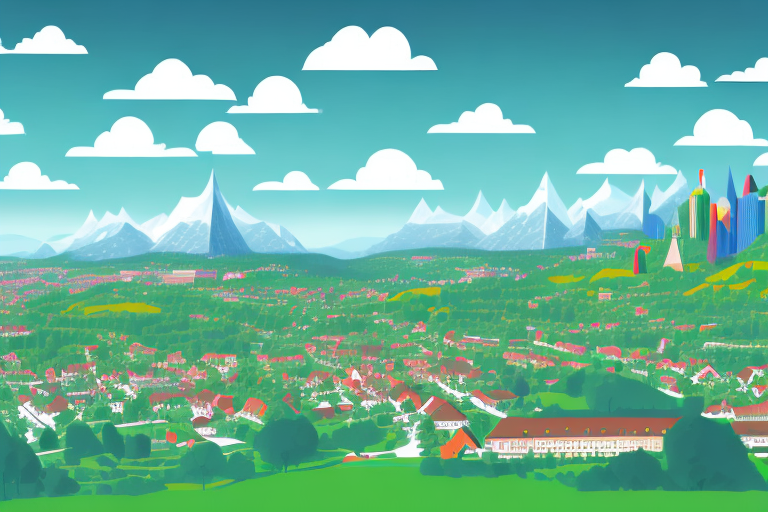 A digital landscape symbolizing the internet