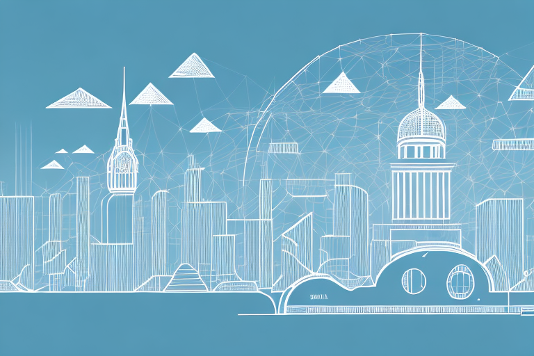A digital landscape representing the internet
