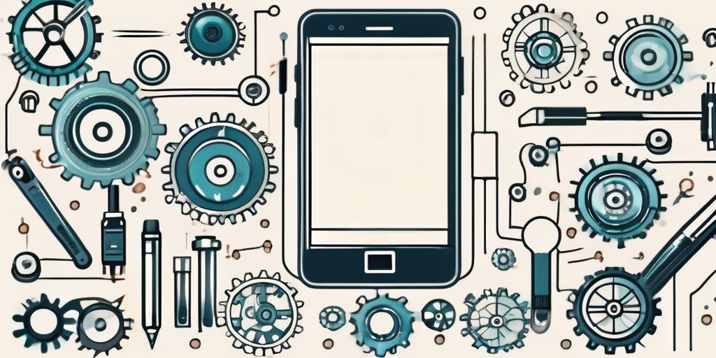 A smartphone with various app icons on the screen