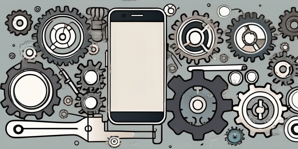 A smartphone with various app icons on the screen