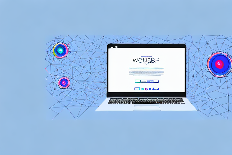 A laptop displaying a coded web page