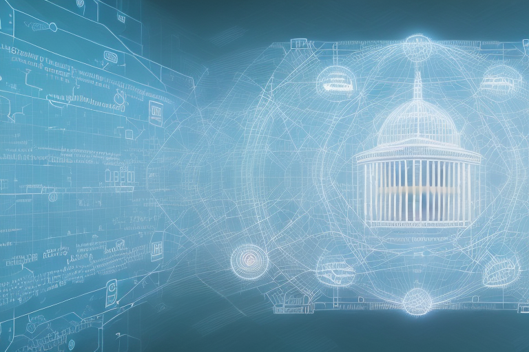 A digital landscape symbolizing the internet