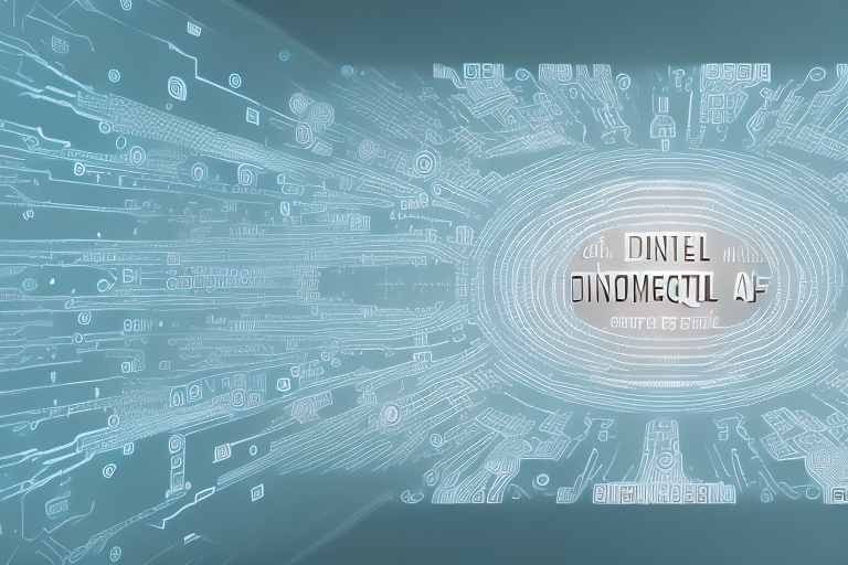 A digital landscape with various symbolic internet elements