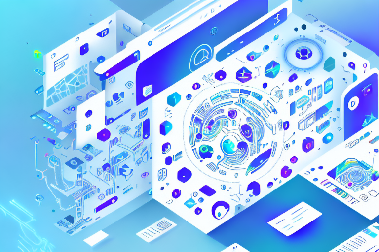 Various website technology tools like coding symbols