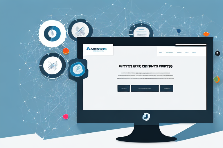 A computer monitor displaying a creative website layout