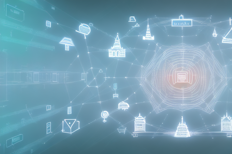 A digital landscape representing the internet