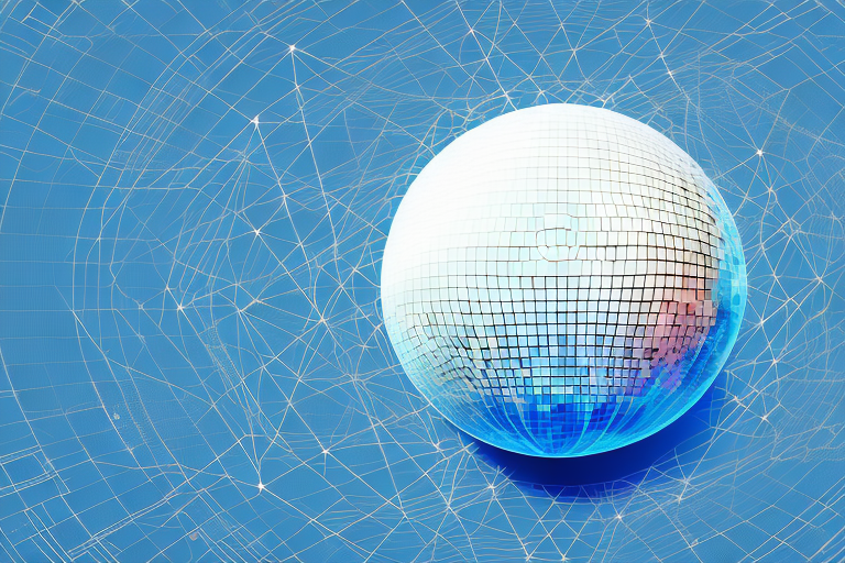 A digital globe interconnected with various abstract symbols representing internet agencies