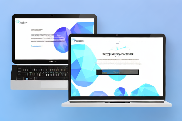 A laptop with code snippets on the screen