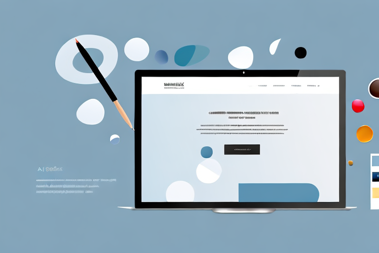 A computer screen displaying a simple and modern website design