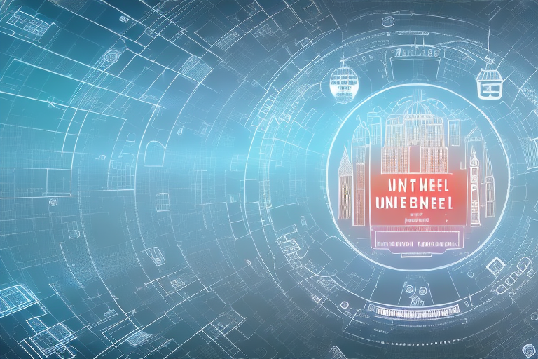 A digital landscape representing the internet