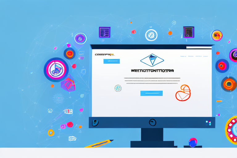 A computer monitor displaying a vibrant