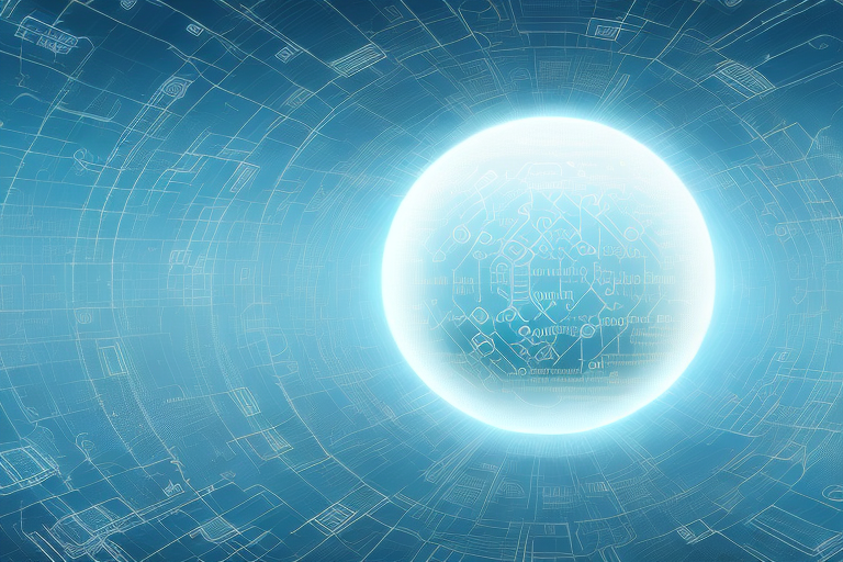 A digital landscape representing the online world