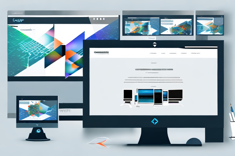 A computer monitor displaying a creative