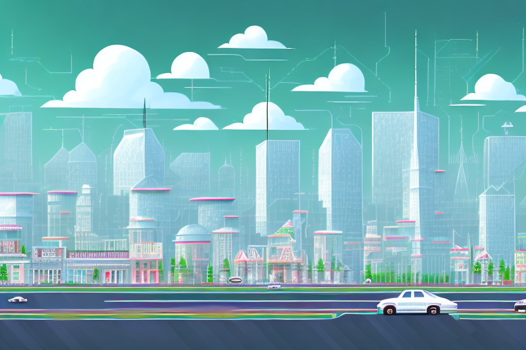 A digital cityscape