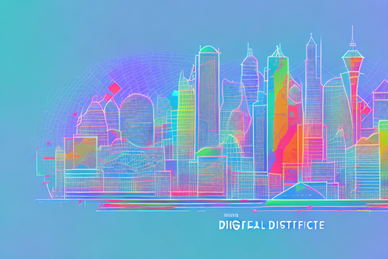 A vibrant digital cityscape