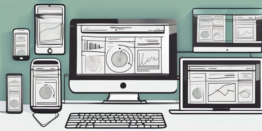 Various digital devices like a desktop