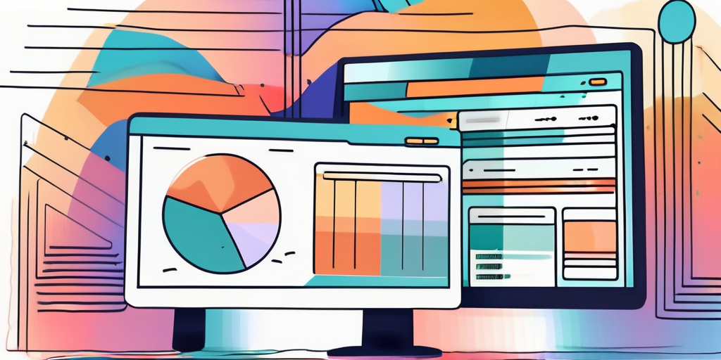 A computer monitor displaying a website with a variety of color schemes