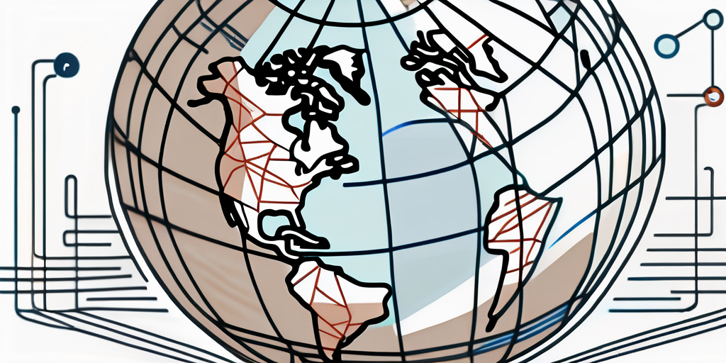 A globe with various digital icons (like a mouse cursor