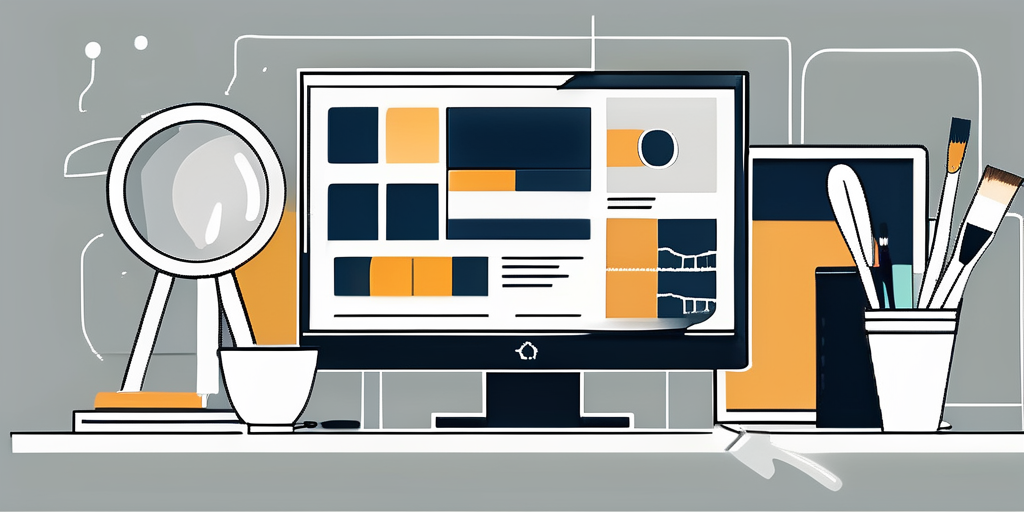 A computer screen displaying a creative and modern website design