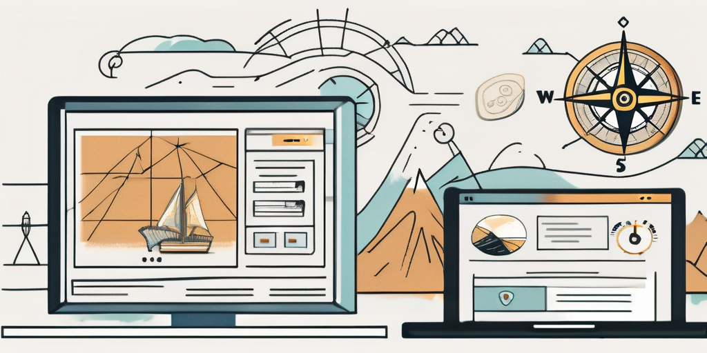 A computer screen displaying a dynamic and engaging website design