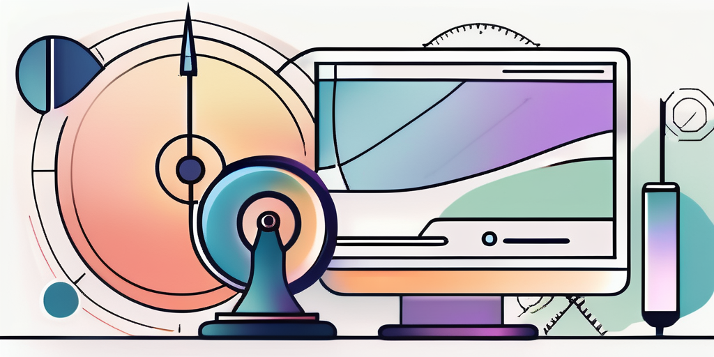 A balanced scale with one side holding a symbol of aesthetics