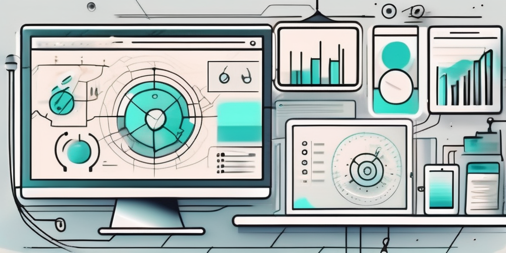 A digital interface with various design elements and tools