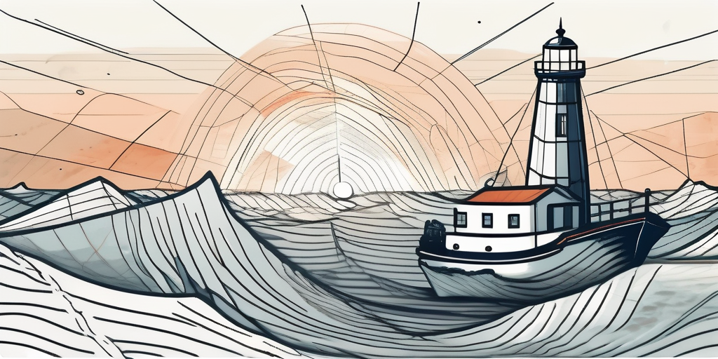 A web agency as a ship navigating through rough seas towards a distant