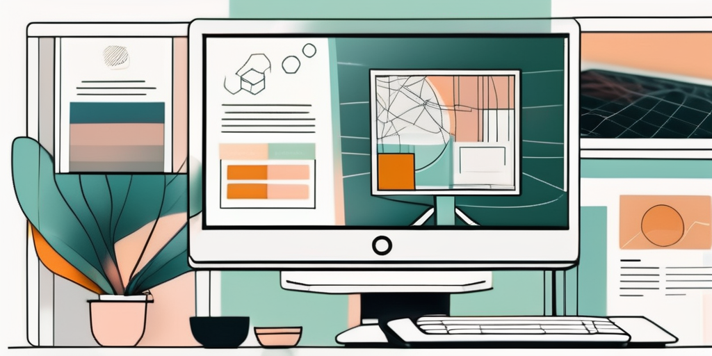 A well-organized digital portfolio on a computer screen