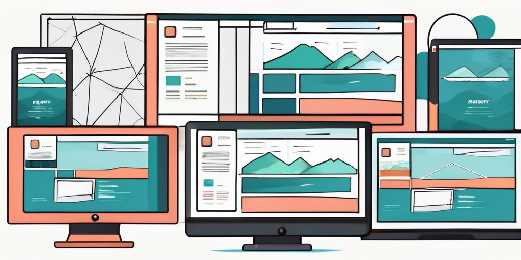 A web designer agency's office with multiple computer screens