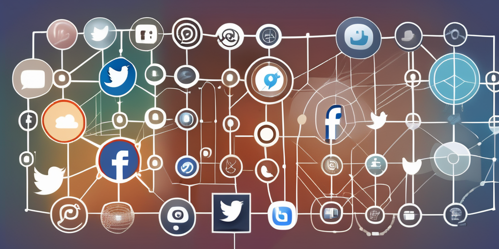 Various social media icons like facebook