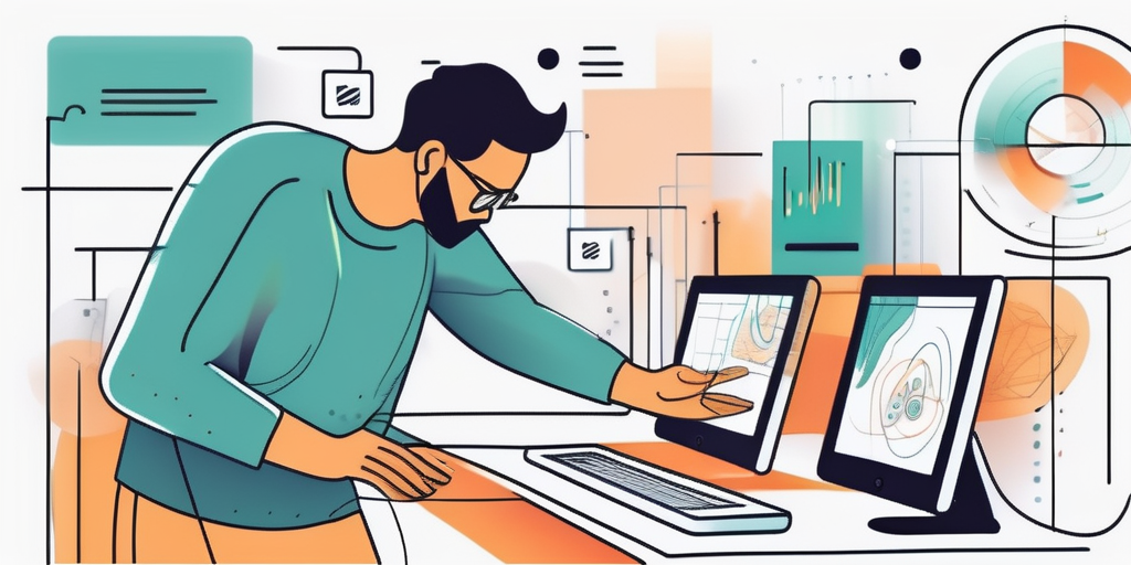 A digital interface being transformed with new colors and design elements