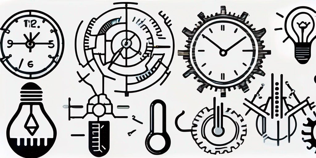 Various symbolic icons representing different skills such as a light bulb (for creativity)