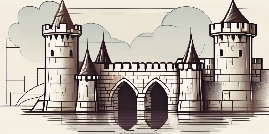 A fortified castle representing a secure software