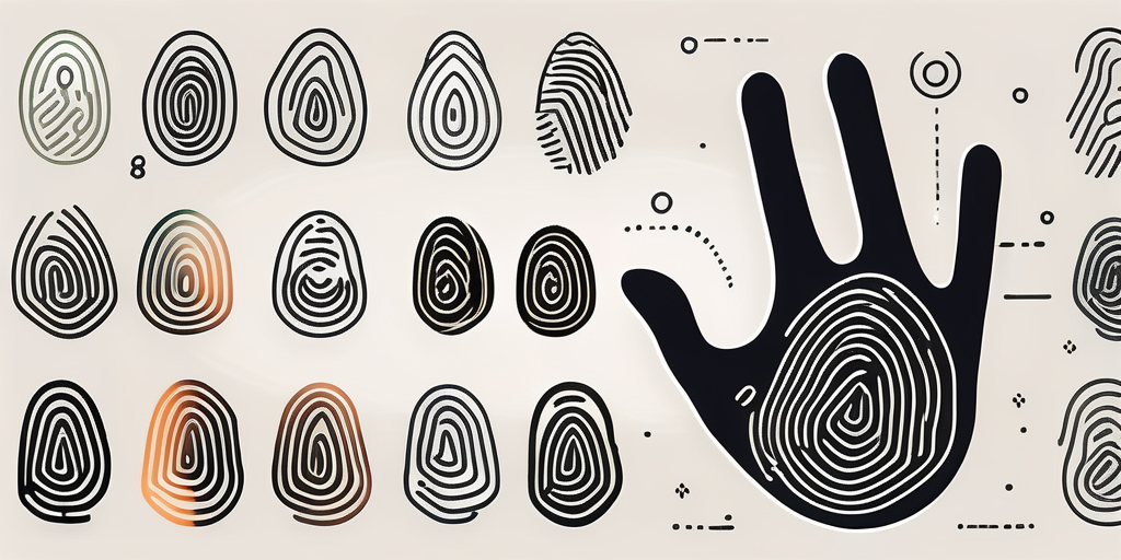A digital fingerprint morphing into various website icons